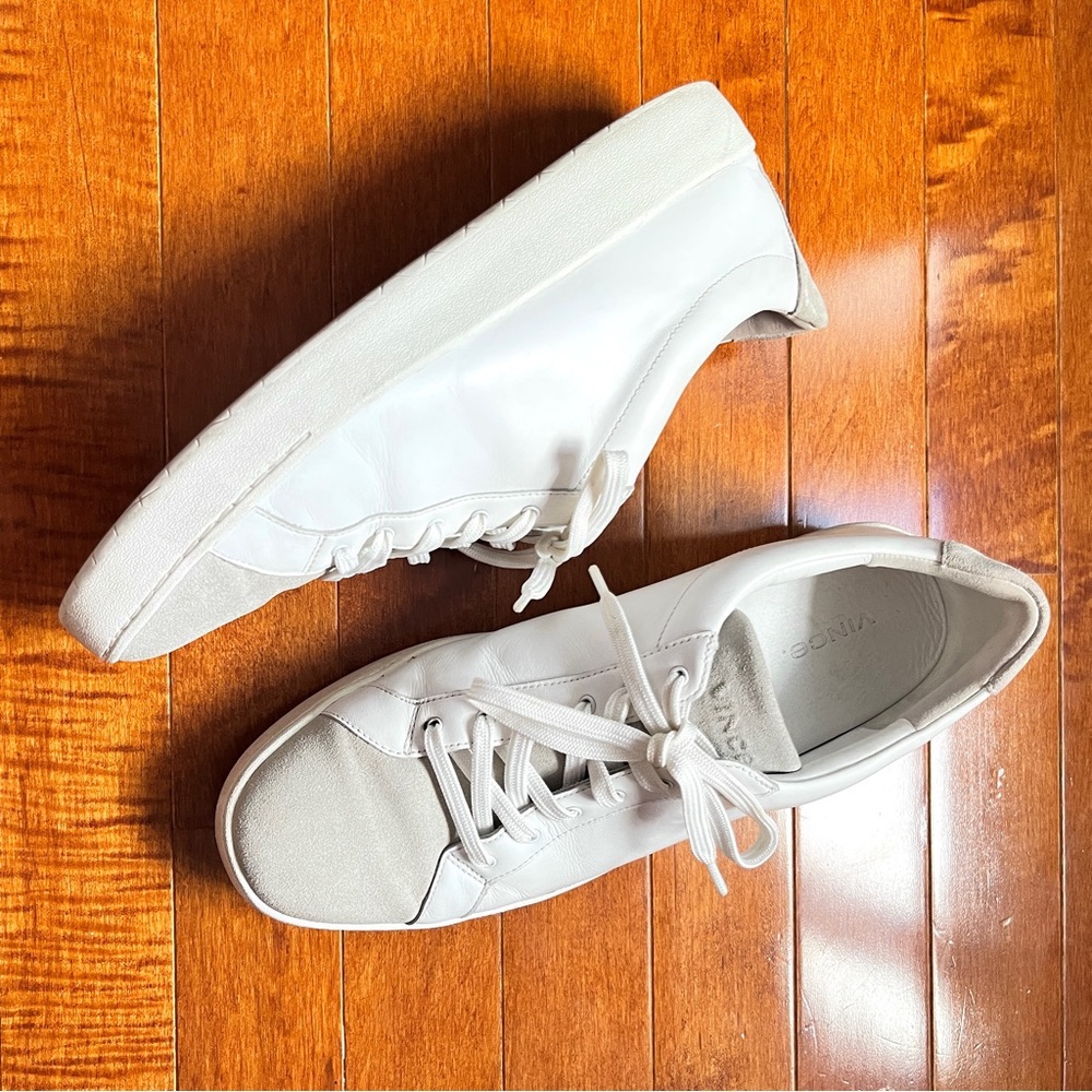 VINCE Womans Sneakers Leather Suede Lace Front Sneakers